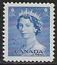 Canada # 329 - Queen Elisabeth 5c - MNH.....(G2)