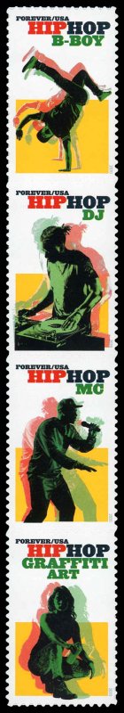 USA 5483a,5480-5483 Mint (NH) Hip Hop Strip of 4 (read description)