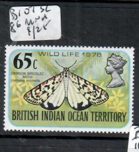 BRITISH INDIAN OCEAN TERRITORIES   BUTTERFLY  65C  SC 86     MNH    P0911H