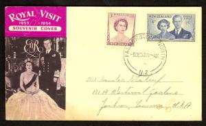 NEW ZEALAND 1953 QE2 ROYAL Visit Set Sc 286-287 FDC PALMERSTON NORTH