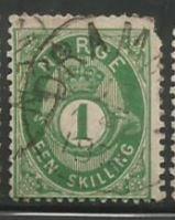 Norway Scott #16 Stamp - Used Single