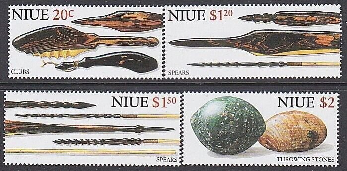 NIUE 1998 Traditional Weapons set MNH.......................................B264