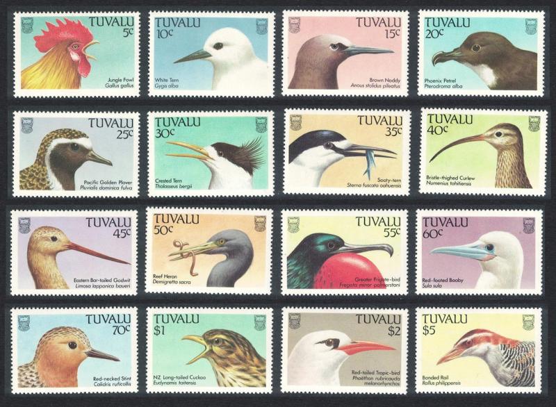 Tuvalu Birds 16v 1988 MNH SG#502-517 SC#469-484