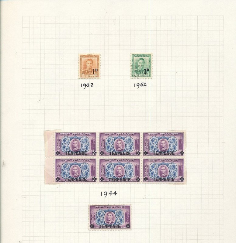 NEW ZEALAND QV/QE M&U Collection on Pages (Apx 150 Items) TK903