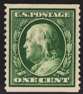US #352 One Cent Green Franklin Coil MINT NH SCV $230