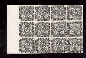 New Brunswick #2P Extra Fine Plate Proof Block Of Twelve In Black