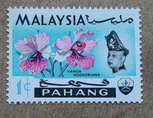 Pahang 1965 1c Orchid, MNH. Scott 83, CV $0.25. SG 87