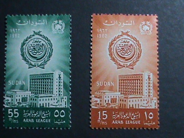 ​SUDAN 1962 SC# 144-5-ARAB LEAGUE WEEK -BUILDING IN CAIRO-MNH VERY FINE