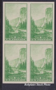 BOBPLATES US #756 Yosemite Block of 4 F-VF H