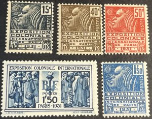 FRANCE # 258-262-MINT/HINGED---COMPLETE SET----1930-31