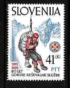 Slovenia-Sc#140-unused NH set-Mountain Rescue Service-1992-