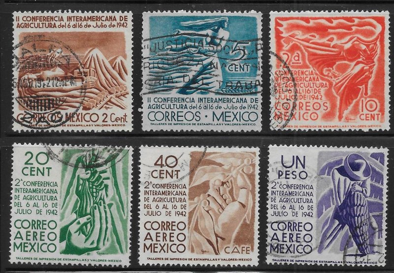 Mexico 777-79, C126-28 Agricultural Conference set Used