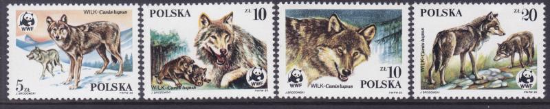 Poland 2678-81 1985 WWF Endangered Wildlife Full Set Very Fine