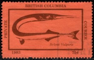 1983 British Columbia Private Courier75 Cents Used