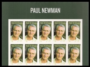 US 5020a Paul Newman imperf NDC header block (10 stamps) MNH 2015