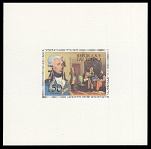 Chad C181-C185, MNH, USA Bicentennial, 5 proof cards