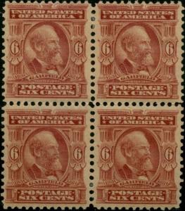 #305 VF-XF OG HR BLOCK OF 4 CV $260.00 BP8037