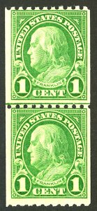 U.S. #604 MINT PAIR OG NH