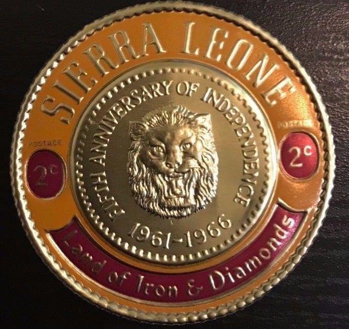 First Gold Postage Coinage of Sierra Leone- 12 values, 2c- 200 LE