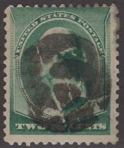 US Scott # 213 2c Washington Fancy Cancel Interesting Strike