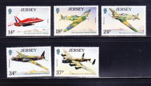 Jersey 544-548 Set MNH Planes