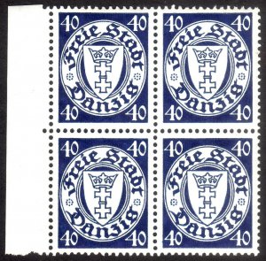 1938, Danzig, 40pfg, MNH block of 4, Sc 231, Mi 295