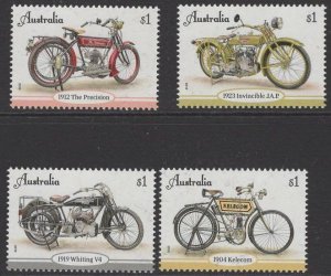 AUSTRALIA SG4954/7 2018 VINTAGE MOTORCYCLES MNH