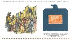 THE HISTORY OF THE U.S. IN MINT STAMPS CALIFORNIA ADMITTED TO THE UNION