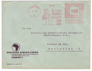 Meter cover Deutsches Reich / Germany 1936 German East Africa Line - Ocean liner