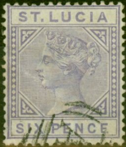 St Lucia 1885 6d Lilac SG35 Fine Used