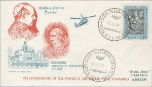 ZAYIX 1974 Vatican City Pope Paul VI Pilgrimage St Thomas Fossanova 040922S125