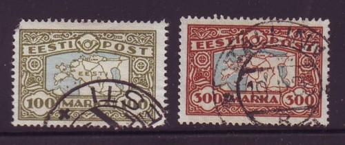 Estonia Sc 78-9 1923-4 Map stamp set  used