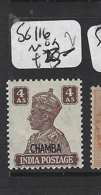 INDIA  CHAMBA   (PP2408B)   KGVI 4A  SG 116   MOG