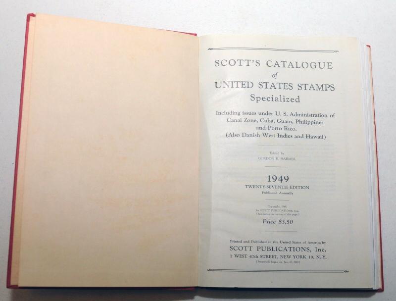 1949 SCOTT'S CATALOGUE UNITED States Stamps Specialized Hardcover 550+ Pages