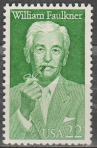 #2350, Single. William Faulkner MNH, '.22 cent'