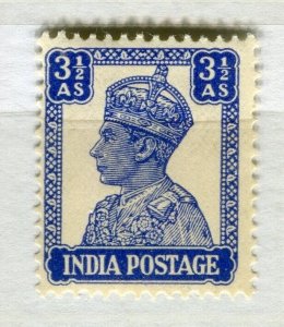 INDIA; 1938 early GVI Portrait issue Mint hinged 3.5a. value