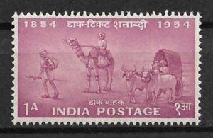 1954 India 248 1a Centenary of India's Postage Stamps MNH