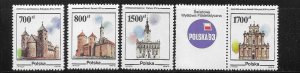 Poland 1990 Architecture Sc 3003-3006 MNH A3141