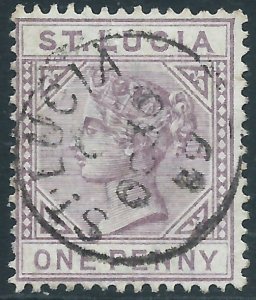 St Lucia, Sc #29a, 1d Used