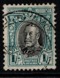 SOUTHERN RHODESIA SG23a 1935 1/= BLACK & GREENISH BLUE p11½ FINE USED
