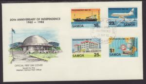 Samoa 571-574 Anniversary Independence 1982 U/A FDC