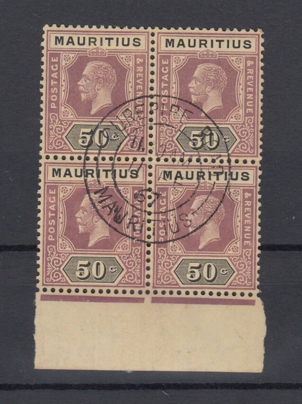 Mauritius KGV 1913/22 50c Block Of 4 SG200 Superb CDS J7226