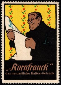 Vintage Germany Poster Stamp Kornfranck The Modern Coffee Beverage