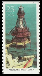 US 2473 Lighthouses American Shoals FL 25c single MNH 1990