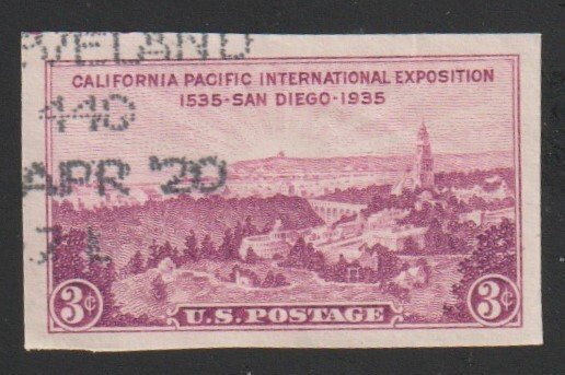 SC# 778b - (3c) - California Pacific Expo, imperf, used single