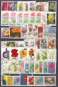 Flowers - 550+++ small stamp lot, FDS - (2243)