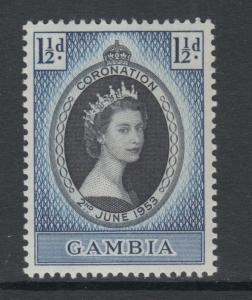 XG-L583 GAMBIA GBC - Coronation, 1953 Queen Elizabeth II MNH Set