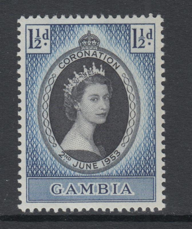 XG-L583 GAMBIA GBC - Coronation, 1953 Queen Elizabeth II MNH Set