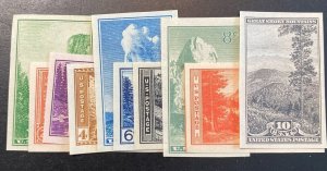United States #756-65 Mint Never Hinged Imperforate National Parks Set of 10