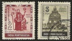 Portuguese India 511-512, used . 1951. (T258)